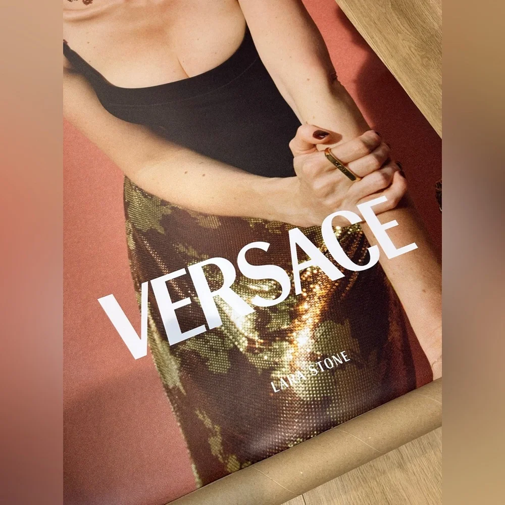 Versace large advertising banner sign